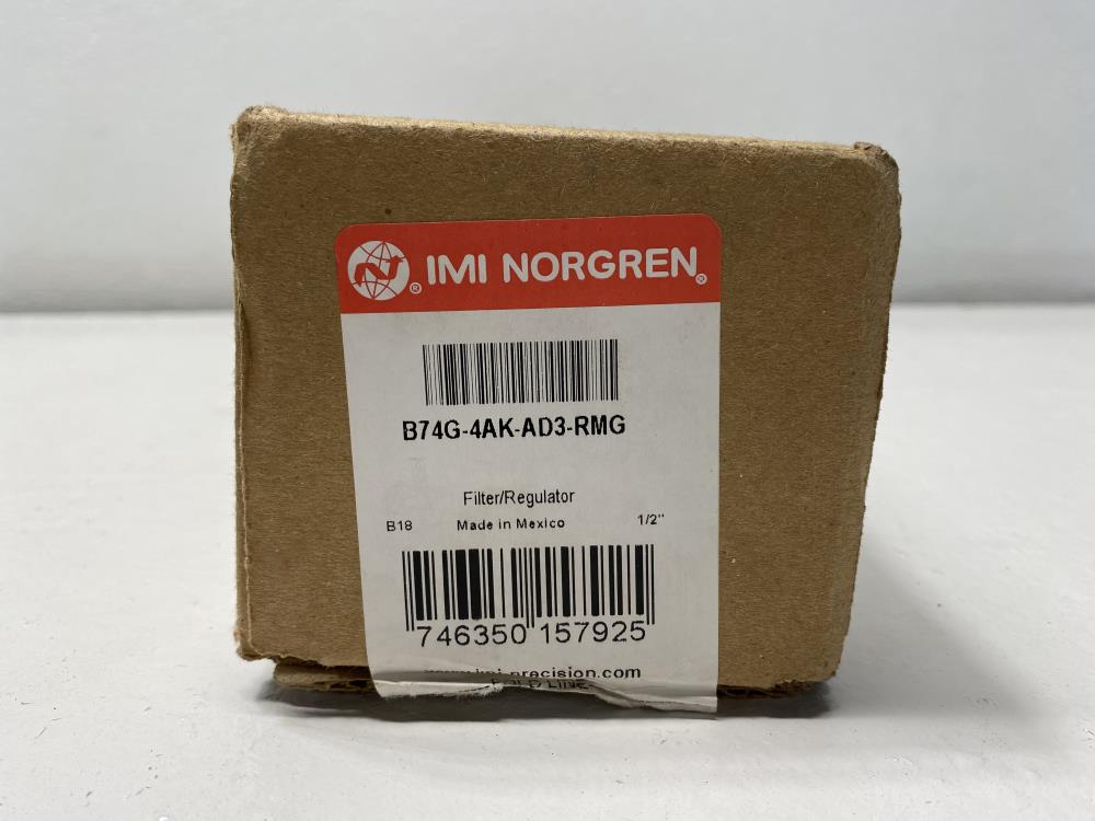 Norgren Excelon Filter Regulator 5 - 150 PSIG, B74G-4AK-AD3-RMG